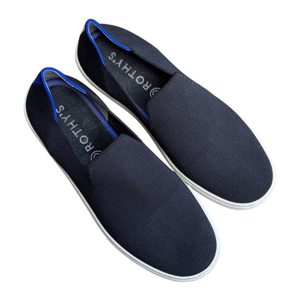Rothy's The Original Slip On Sneakers in Navy Blue Size 7.5